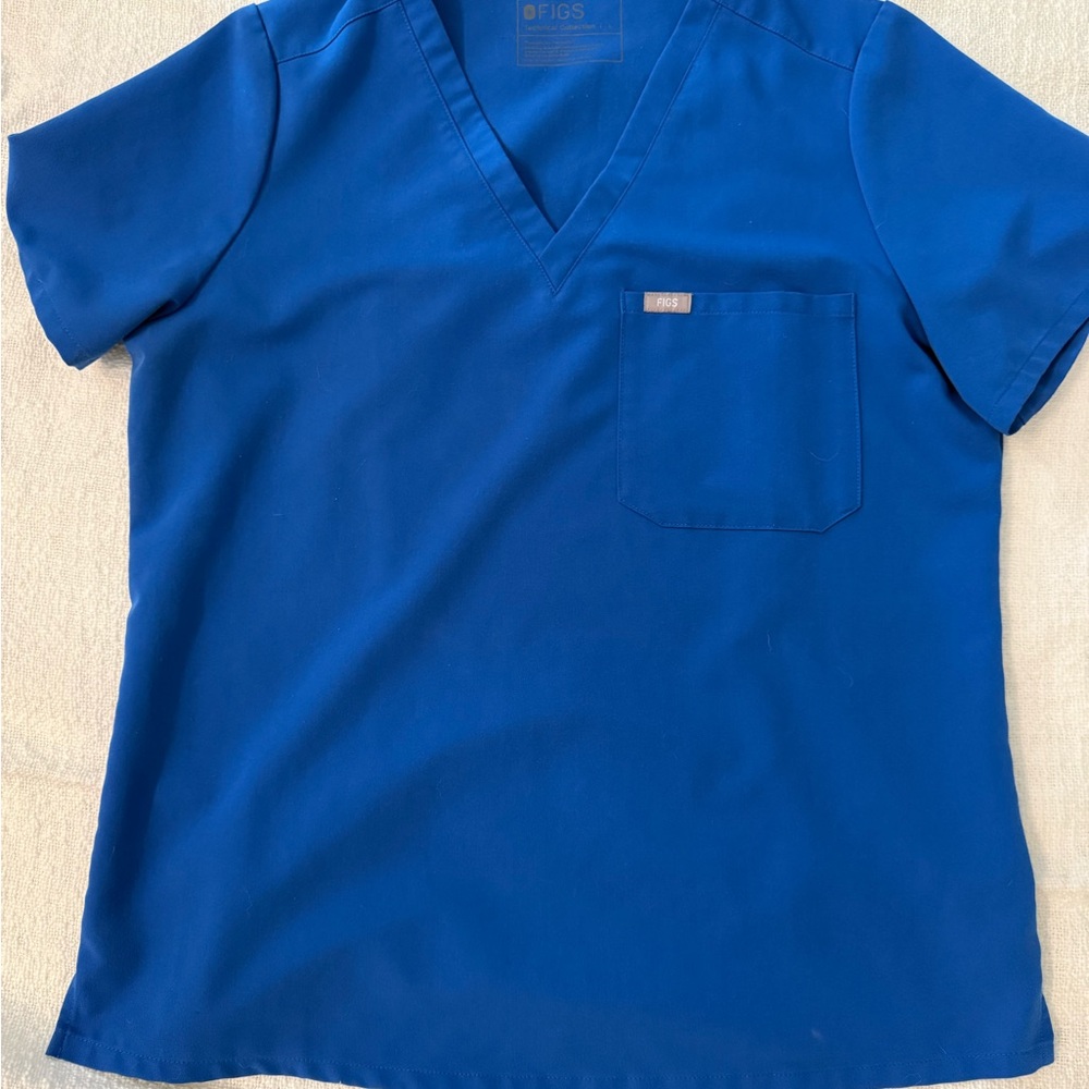 Figs Royal Blue Catarina One PocketScrub Top